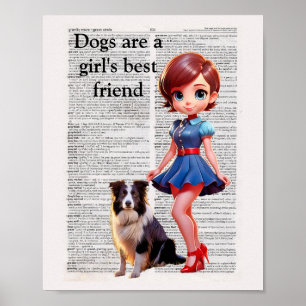 Affiche Dictionnaire d'art dessin Pin UP
