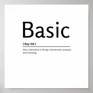 Affiche Dictionnaire de base Définition Citation amusante 