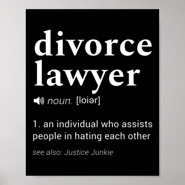 Affiche Dictionnaire de l'avocat de divorce - Description  (Devant)