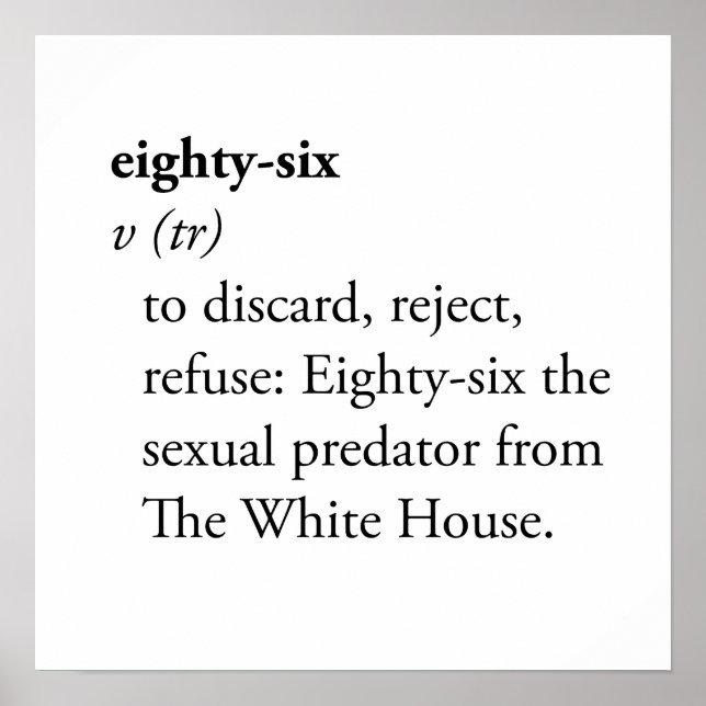 Affiche Dictionnaire Définition de l'activisme Eighty-Six (Devant)