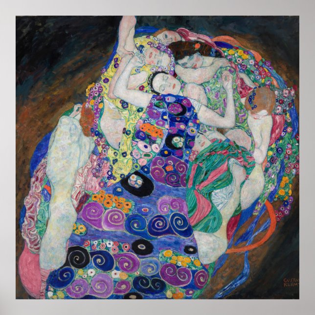 Affiche Die Jungfrau (La Vierge) — Gustav Klimt (Devant)