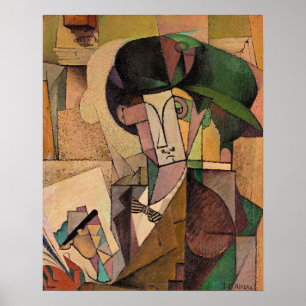 Affiche Diego Rivera, Jeune Homme avec un stylo-plume,