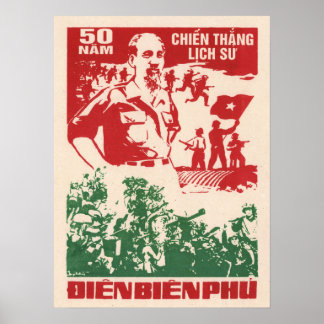 Affiche DIEN BIEN PHU Bataille de 1954 Guerre Vintage au V
