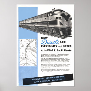 Affiche Diesel de chemin de fer pour Le R.F.& essentiel P.