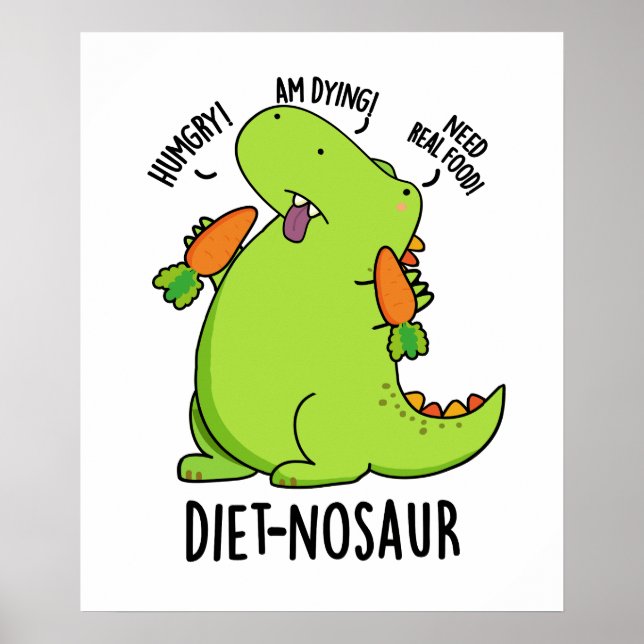 Affiche Diet-nosaur Blagues de dinosaures drôles  (Devant)