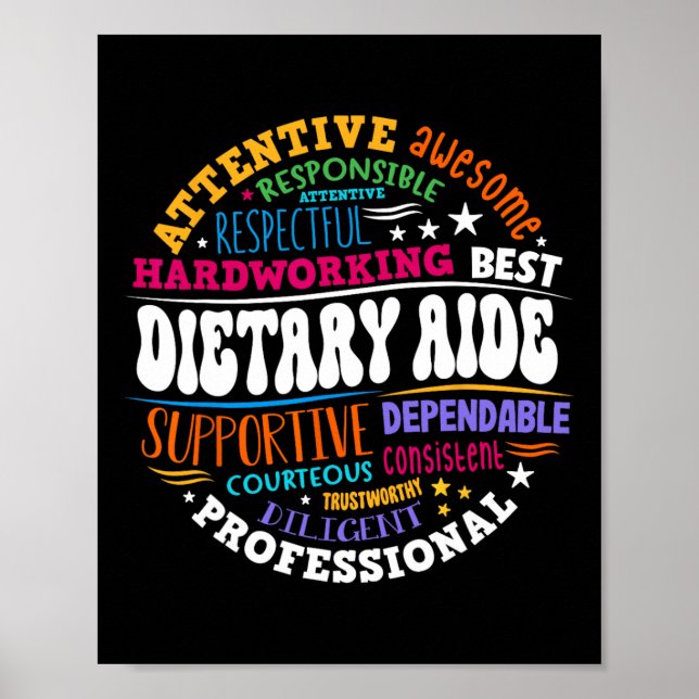 Affiche Dietary Aide Life Appreciation Healthcare Workers  (Devant)
