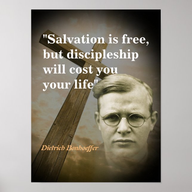 Affiche Dietrich Bonhoeffer Quote On Salvation (Devant)