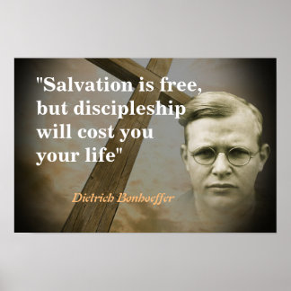Affiche Dietrich Bonhoeffer Quote On Salvation