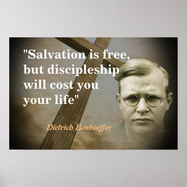 Affiche Dietrich Bonhoeffer Quote On Salvation (Devant)