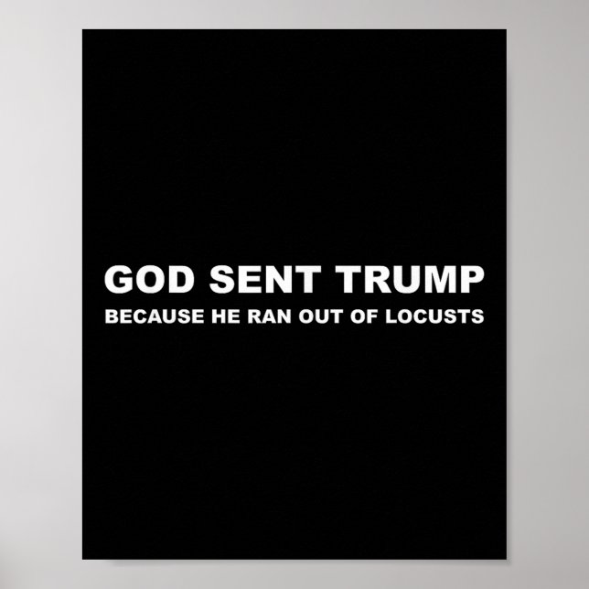Affiche Dieu A Envoyé Trump Parce Qu'Il Était Sorti Des Cr (Devant)