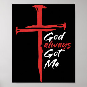 Affiche Dieu a toujours ma religion citation chrétienne