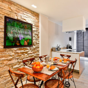 Affiche Dieu aide ceux qui se servent de l'affiche de sage