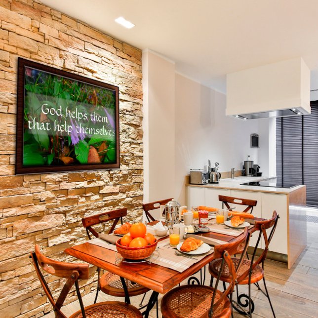 Affiche Dieu aide ceux qui se servent de l'affiche de sage (Créateur téléchargé)