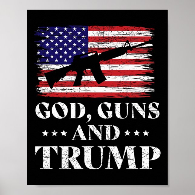 Affiche Dieu Armes Et Trump (Devant)