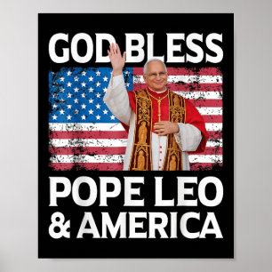 Affiche Dieu Béni Le Pape Léon Et L'Amérique Nous Le Pape