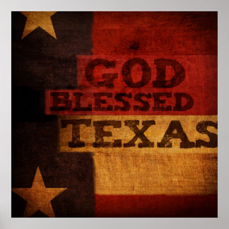 Affiche Dieu béni le Texas
