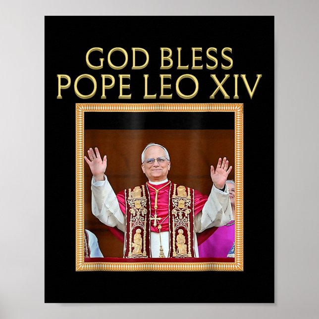 Affiche Dieu Béni Pape Leo Xiv Portrait (Devant)
