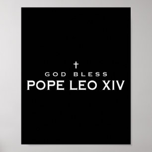 Affiche Dieu Béni Pape Leo Xiv Robert Francis Prévost Pape