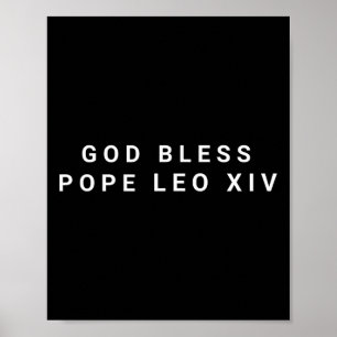 Affiche Dieu bénisse le Pape Leo Xiv