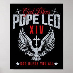 Affiche Dieu bénisse le pape Leo Xiv, Ele Pape Électorale 