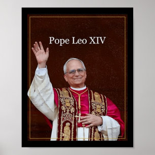 Affiche Dieu bénit le pape Leo Xiv