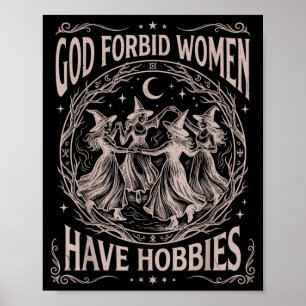 Affiche Dieu Céleste Rétro Interdit aux Femmes d'avoir des