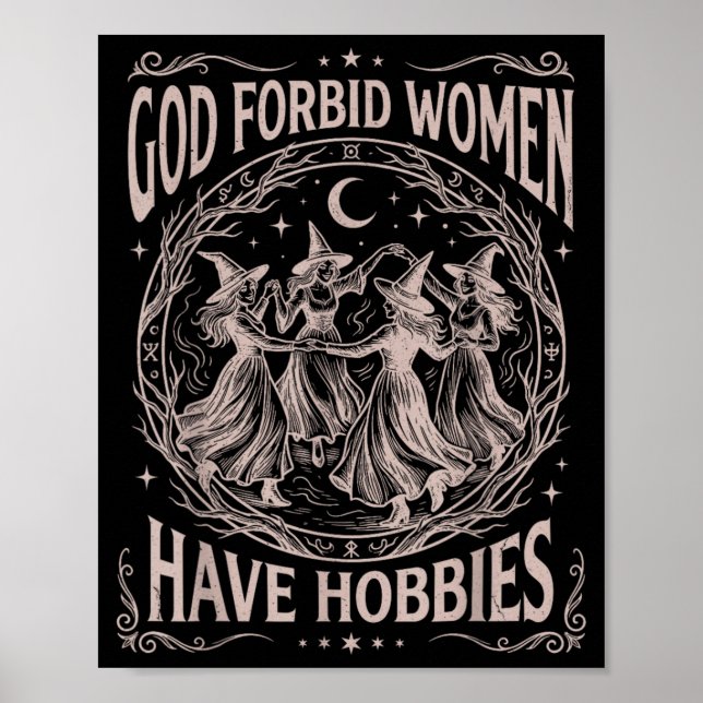 Affiche Dieu Céleste Rétro Interdit aux Femmes d'avoir des (Devant)