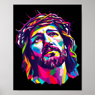Affiche Dieu chrétien Christus Religieux Croire Bénie F
