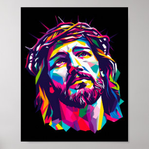 Affiche Dieu chrétien Christus Religieux Croire Bénis F