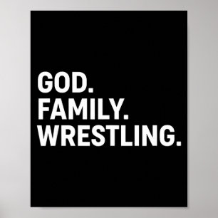 Affiche Dieu chrétien. Famille. Lutte. - Foi Famille W