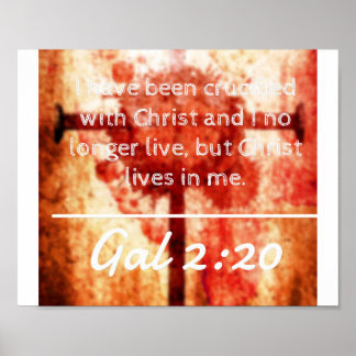 Affiche Dieu Cite : Gal 2:20 — "Christ vit en moi"