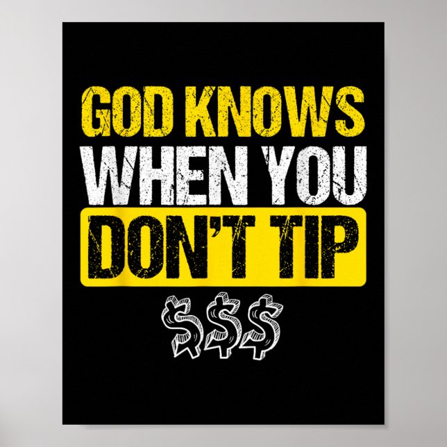 Affiche Dieu Conseil Blanc Barman Barman Waiter Pub Cadeau (Devant)