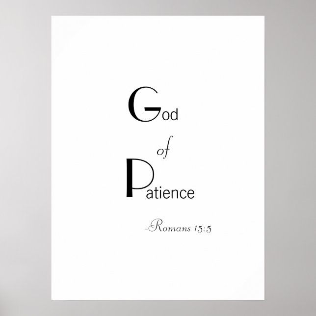 Affiche Dieu de la patience (Devant)