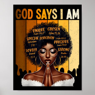 Affiche Dieu dit que je suis l'histoire noire Mélanine Fil