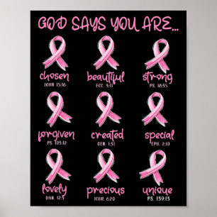 Affiche Dieu Dit Que Vous Êtes Chrétien Cancer Du Sein Sur