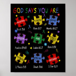 Affiche Dieu Dit Que Vous Êtes Des Versets De La Bible Awa