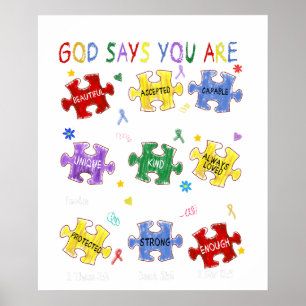 Affiche Dieu dit que vous l'êtes, rétro, vintage