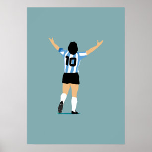 Affiche Dieu du Football Le Plus Grand De Tous Les Temps