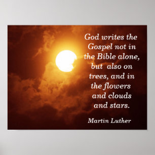 Affiche Dieu écrit l'Évangile - Art Print