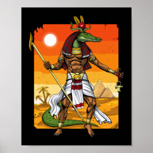 Affiche Dieu égyptien antique Sobek