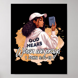 Affiche Dieu entend lorsque nous prions Foi Mois de l'hist