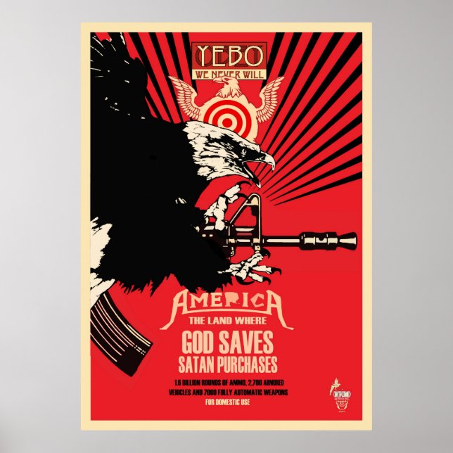 Affiche "Dieu épargne et Satan achète" (Devant)