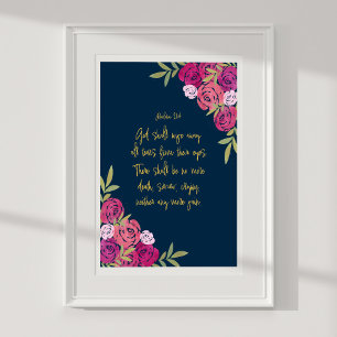 Affiche Dieu Essuie Toutes Les Larmes Apocalypse 21:4