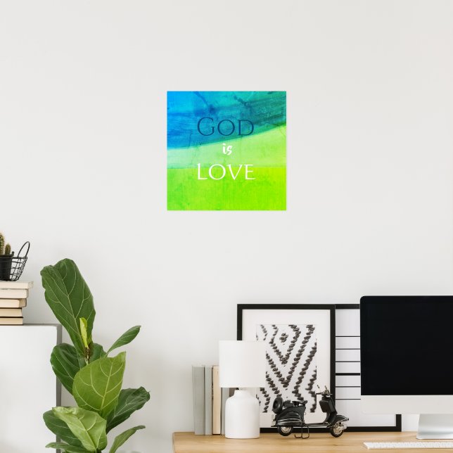 Affiche Dieu est Amour Inspirant (Bureau à domicile)