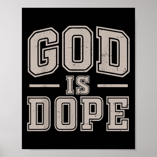 Affiche Dieu est bon chrétien Jésus Fils Soeur Frère Tod (Devant)