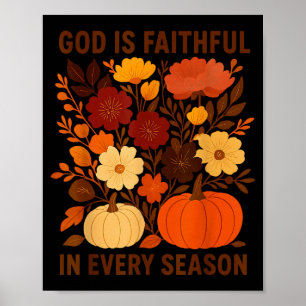 Affiche Dieu est fidèle en chaque saison, Floral automne