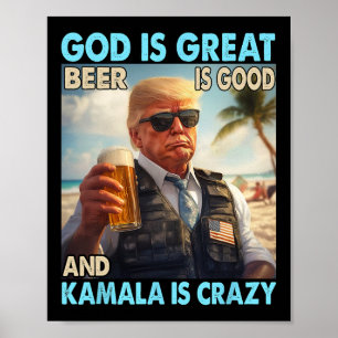 Affiche Dieu est grand, la bière est bonne et Kamala est f