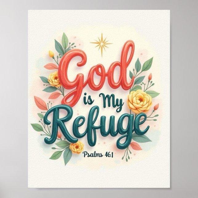 Affiche Dieu est mon refuge (Devant)
