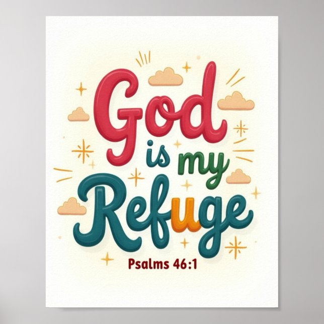 Affiche Dieu est mon refuge (Devant)