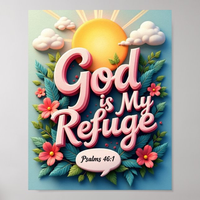 Affiche Dieu est mon refuge (Devant)